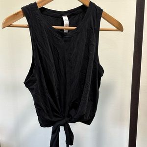 Lululemon | Crop Front Tie Top | Size 6 | Black